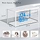BUCATSTATE Hamsterkäfig Metall 2,0 - Kleintierlebensräume Groß Stapelbar mit Doppeltür 100L x 50W x 52,5H cm für Zwerghamster, Nager, Mäuse (0,5m², Weiß)