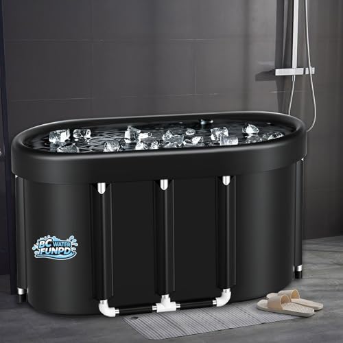 Eistonne eisbad Oval 120x70x70cm – eisbaden tonne XXL Ice Bath mit 5-Schicht-Isolierung und faltbarem Design – Kryotherapie für schnelle Regeneration nach Sport & Training​