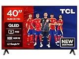 TCL 40V5C - Smart QLED Full HD de 40' Direct LED TV con Android TV y HDR - Compatible con Google Cast y Google Home, diseño Delgado [Clase de eficiencia energética F]