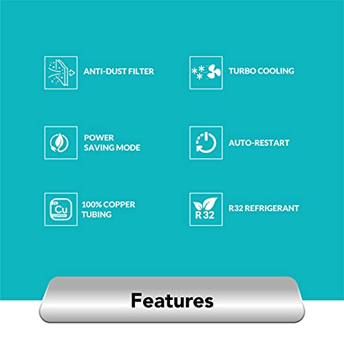 Image of Amstrad 1.5 Ton 3 Star Non-Inverter Split AC (Copper, AM20F3E1, White)
