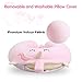Kids Neck Pillow, Unicorn Kids Travel Neck Pillow for Traveling with Eye Mask, Toddler Travel Essentials for Road Trip Airplane Car Seat, Cute Headrest Memory Foam Pillows for Girl Gift (Pink)