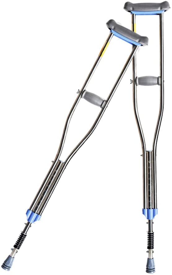 Béquilles sous les aisselles pour personnes âgées handicapées avec canne réglable en aluminium
