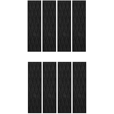 Nrpfell 8Pcs Traction Pads Surfing Skimboard Deck Traction Pads Anti- Front Tail Pad for Surfboards,Kiteboard Cover