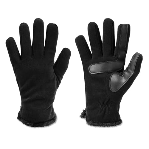isotoner womens Stretch Fleece Gloves With Microluxe Lining and Smart Touch Technology