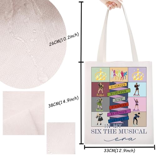 Image of TSOTMO Musical Theatre Gift Musical Merchandise Tote Bag for Opera Lovers Theatre Fans Gift (Six Tote)
