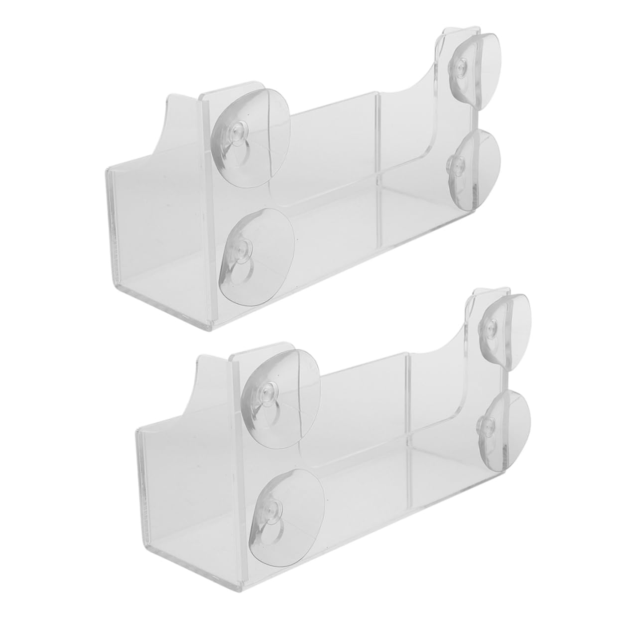 2pezzi Organizer per Bevande con Ventose Acrilico Supporto per Lattine da Frigorifero di Stoccaggio per Mantenere La Freschezza Casa e Ufficio