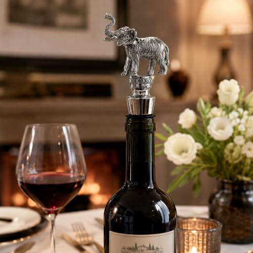 Image of Wine Reusable Wine Beverage Bottle Stoppers Elephant Shape Wine Accessories and Gifts by Homestia