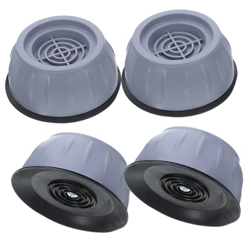 SOPOTUTU 4 pezzi Tappetini Antivibranti in Gomma per Piedi Lavatrice e Asciugatrice Antiscivolo e Ammortizzatori per Riduzione Rumore e Protezione Pavimento