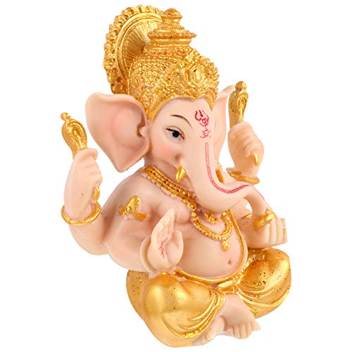 Image of Happyyami Lord Elephant Buddha Statue Golden Elephant Statues The Blessing of Lord Buddha Sculpture Lucky