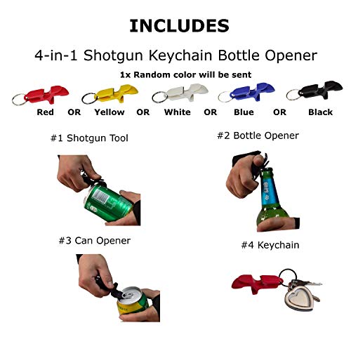 Beer Bong Funnel with Valve - USA Made Extra Long 2.5 feet (30 inch) Kink Free Tube - Shotgun Keychain Tool Bottle Opener - Premium Funnel for Beer Drinking Games, College Parties, Spring Break - Thumbnail 4