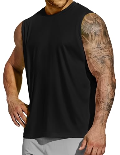 MIER Mens Workout Tank Tops Quick Dry Sleeveless UPF 50+ Muscle Tee Shirts for Athletic Gym Running Swim Beach Training3