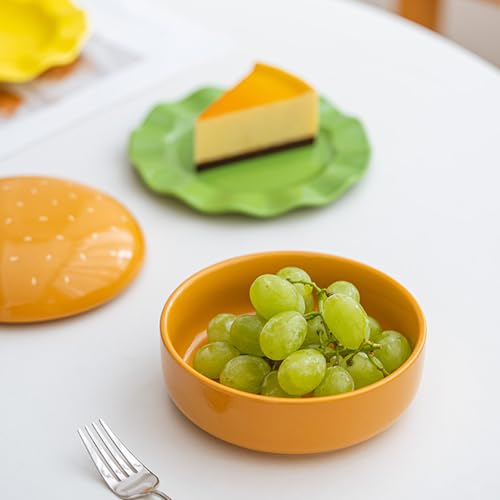 Set d'assiettes à hamburger : bols empilables céramique multi-niveaux - 4
