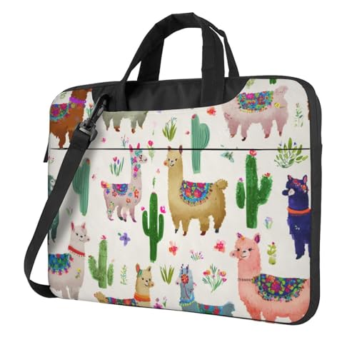 Maletín para portátil impermeable 15.6" con diseño alpaca miniatura 1