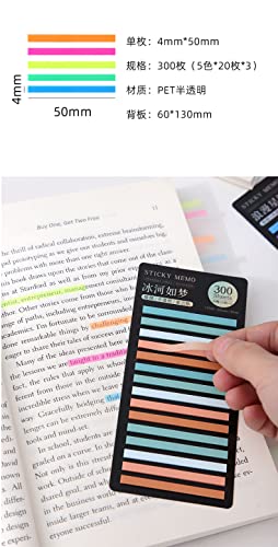 Marcador de linhas adesivo com 300 notas- design diversos (Era do gelo)