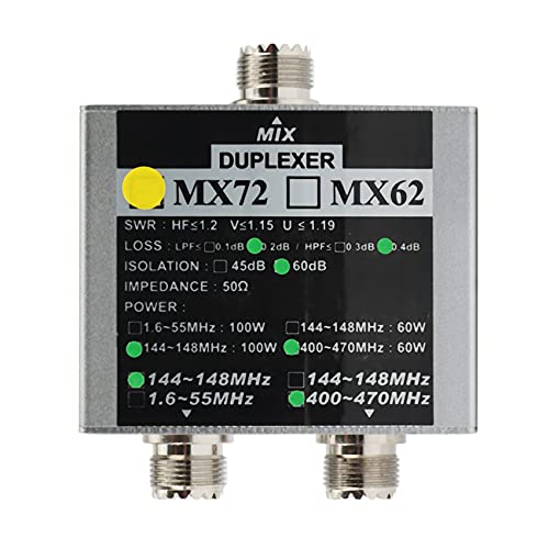 Combinador de antena Mx72 VHF UHF con aislamiento térmico para radio bidireccional