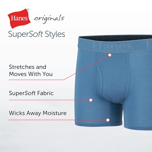 image for Hanes Ultimate Boys' Originals Boxer Brief Underwear, SuperSoft Boxer 