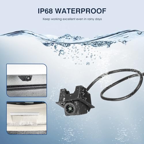 Image of Rear View Backup Camera Fit for Cadillac SRX 2010-2016, Reversing Parking Assist Camera OE Replacement 20910350 15926122 22915398 (6 Plug pin Holes)