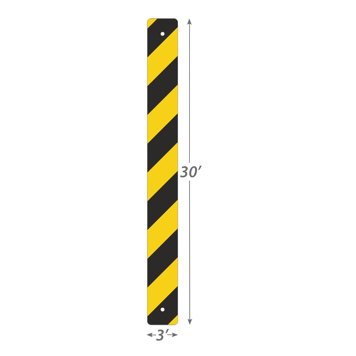 Señal de aparcamiento SmartSign con texto en inglés "Reflective Sign Posts", color negro y amarillo, 3" x 30", negro sobre amarillo, 1
