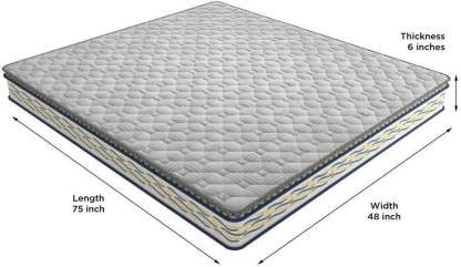 Image of Centuary Mattresses Back Sport Orthopaedic Coir Foam Mattress (Double, 75x48x6)