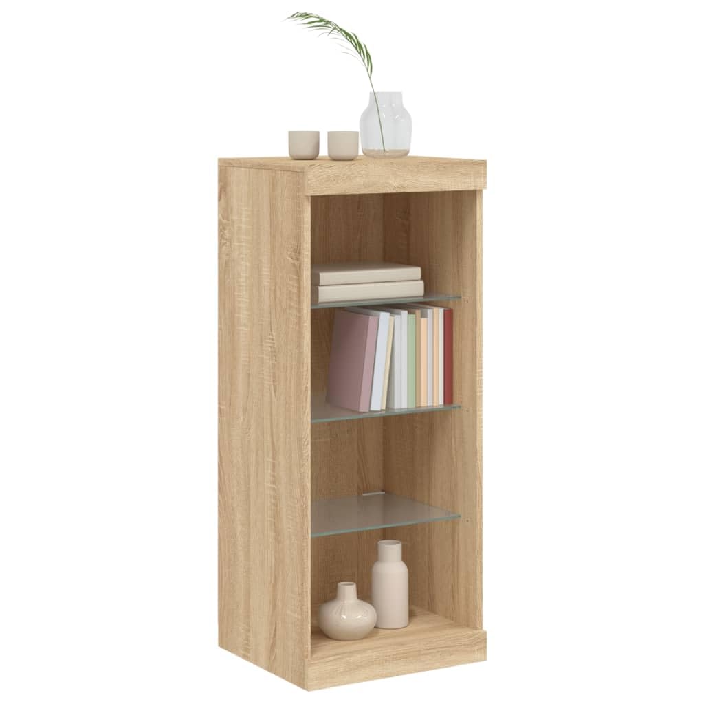 ZEYUAN 836730 Kredens z diodami LED dąb Sonoma 41 x 37 x 100 cm, komoda do sypialni, komody i kredensy, szafka do salonu, komody do korytarza, meble pokojowe