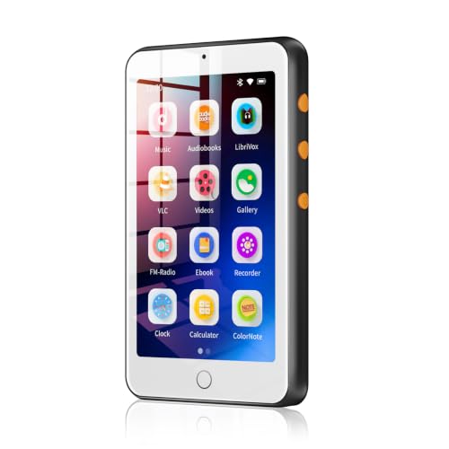 TIMMKOO Audiobook Player No Ads No Distractions Bluetooth and WiFi Loud Speaker 4 Screen Portable Audio Book Player for Kids & Seniors Built-in Ebook and Audiobook Apps 35H Battery Up to 1TB