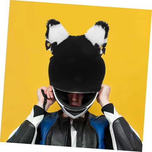 Housse de casque de ski tricot snowboard bonnet protection chat - 5