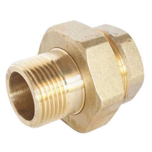 Somatherm // 281-26 Union Brass Male/Female Connector 26/34, Grey, Gray, 26/34 (1") - Image 2