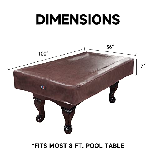 GSE Games & Sports Expert Billiard Table Covers, 7'/8'/9' Waterproof & Tearproof Heavy Duty Leatherette Pool Table Cover (Several Colors Available) - Image 4