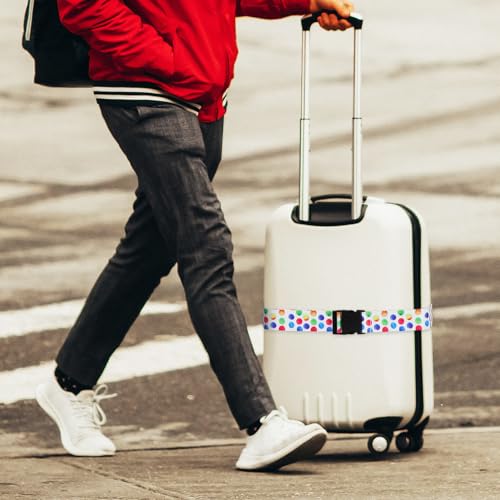 Image of Luggage Straps for Suitcases:Polyester Travel Belt for Connecting Bags and Suitcases, Unique Identifiers Multi-Color Travel Accessory