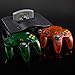 iNNEXT 2 Packs N64 Controller, Classic Wired N64 64-bit Gamepad Joystick for Ultra 64 Video Game Console N64 System