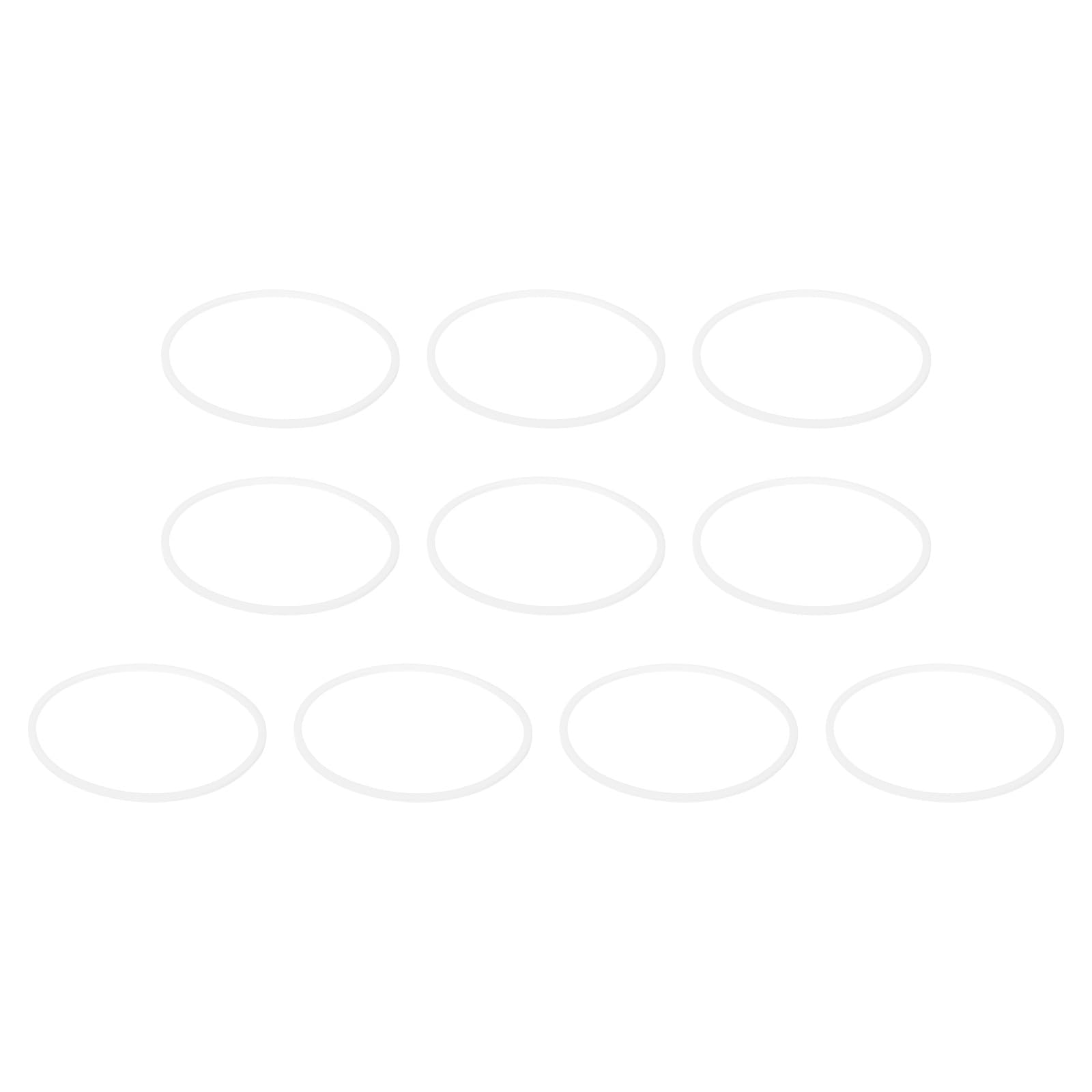 PATIKIL M65 PTFE Flat Washer, 10 Pcs 65mm ID 70mm OD 1.5mm Thick O-Ring Sealing Gasket Spacer for Fasten Screws Flanges Faucet Pipe Valves, White — image 1