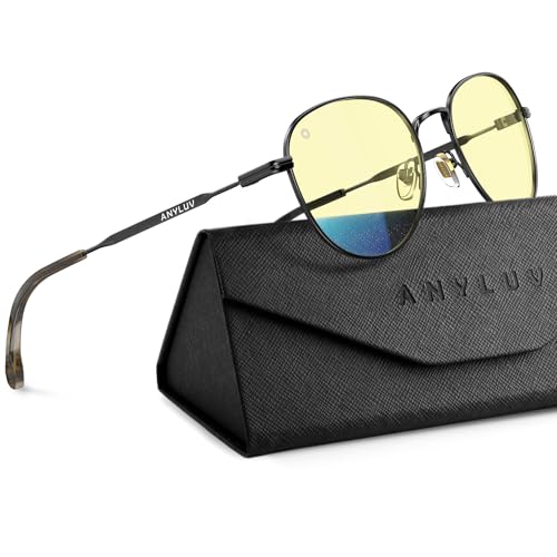 Image of ANYLUV Blue Light Blocking Glasses Men Women, Round Lightwight Blue Light Glasses Computer Screen for Eye Protection
