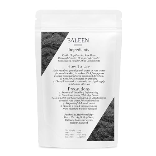 Image of BALEEN Bikini Wax Powder Women with Charcoal 120 Gm (Pack Of 6) | Painless Herbal Hair Removal Powder for women Bikini Area, Legs, Hands & Underarms with No Harmful Chemicals, No Irritation