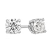 925 Sterling Silver 0.5 tcw Basket Setting 4MM Clear Round CZ Cubic Zirconia Nickel Free Stud Earrings