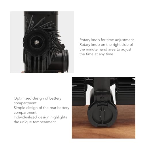 Relógio De Mesa Flip MOUMOUTEN, Relógio De Tubo Giratório Automático Retro Digital, Relógio De Derre