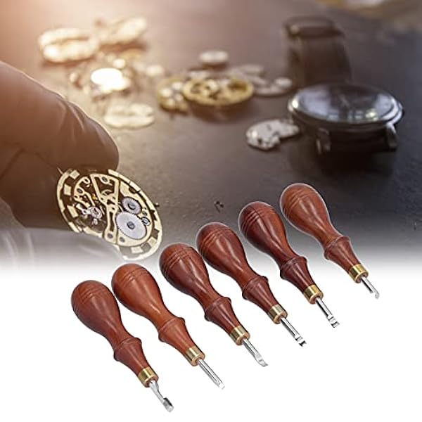 6 Cuchillos de Palanca, Tipo Palanca, Abridor de Caja de Reloj, Herramienta de Reparación de de Calabaza, Fácil de Reemplazar Y Usar con una Caja de Plástico para Relojes de Diferentes
