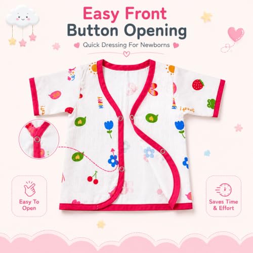 Image of V2M Cotton Jhabla New Born Baby Clothes