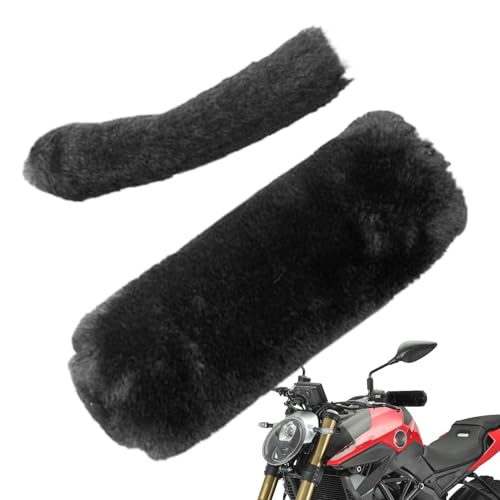 Cubierta para manillar de motocicleta - felpa de imitación cálida - Cubierta de palanca de freno para manillar de bicicleta eléctrica, para mujeres, hombres, adultos, conducción urbana, crucero