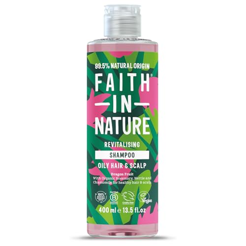 Faith In Nature Natural Dragon Fruit Shampoo Revitalising for Oily Hair & Scalp Vegan & Cruelty Free No SLS Silicones or Parabens 400ml
