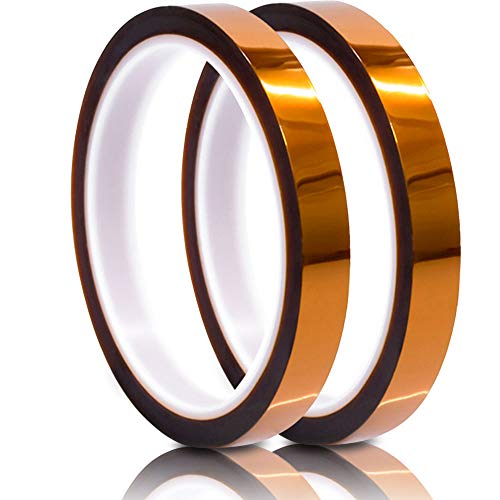 Sublimation Tape,Heat Resistant Tape, Kapton Tape for Masking, 3 8 x 108ft,2 Rolls,Soldering, Protecting Circuit Board, Cellphone Data line and Battery