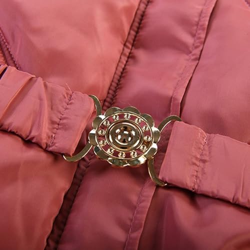 Girls Puffer Jackets Warm Fleece Shackets Heavyweight Snow Puffer Jacket Warm Hooded Coat with Waist Belt and Pockets3