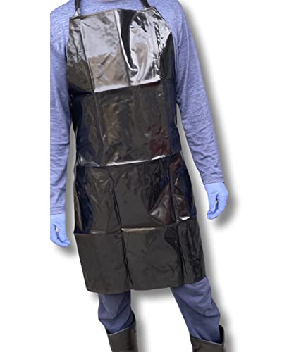 Image of Waterproof Aprons for Diswashing, Chemical Handling, Meat Cutting, Liquid handling, Durable, Multi purpose (24 * 36, BLACK, 1)