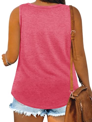 Image of Plus Size Tank Tops for Women Summer Sleeveless Tops Loose Fit Tunic Tanks