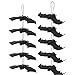 TOSSPER 10pcs Halloween Appeso Pipistrelli Falsi in Gomma Pipistrello Vampiro Realistico Giocattolo Spooky Spooky per Decorazione di Halloween Forniture per Feste