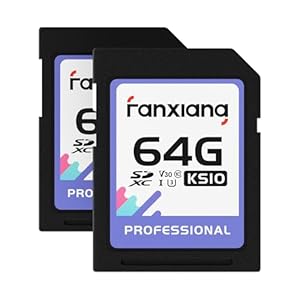 fanxiang 64GB SDXC Memory Card SD Card, UHS-I, C10, U3, V30, Full-HD & 4K Video, Up to 100/45 MB/s Read/Write, for Photography Enthusiast, Video Creator, Videographer (2-Pack)