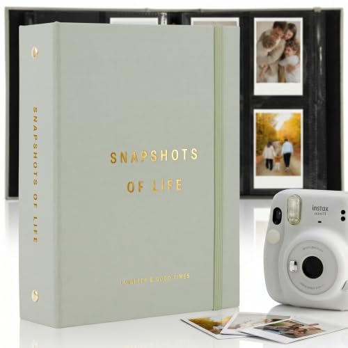 Beautiful Polaroid Photo Album for 2x3 Photos - Safely Holds 240 Pictures Of Unique Memories - The Perfect Instax Mini Compatible Photo Book To Store Your Pictures Or Trading Collection Cards