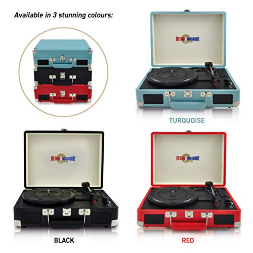 Retro Musique Lecteur de disque Bluetooth style valise avec radio FM, haut-parleurs intégrés et lecteur de carte USB… - Les Beatles, Paul McCartney, John Lennon, RIngo Starr, George Harrison Retro Musique Lecteur de disque Bluetooth style valise avec radio FM, haut-parleurs intégrés et lecteur de carte USB… – Image 6