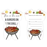 Qlnuk BBQ Baby Shower Invitations Bun in the Over Baby Shower Invitations Set of 20 Invites with Envelopes for Couples Shower Cook Out