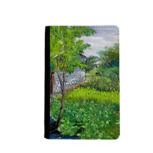 Étui portefeuille cartes passeport arbre chinois pour voyage et rangement