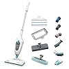 Black+Decker FSMH13E10-QS Stoombezem Steam Mop Deluxe (1300W, stoomreiniger voor hygiënische reiniging, grote…
